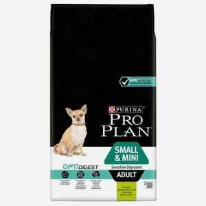 Корм для собак PRO PLAN мелких и миниатюрных пород с чувствительным пищеварением с комплексом Optidigest ягненок с рисом 7кг