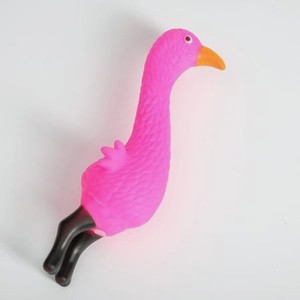 Игрушка для собак Пижон пищащая «Фламинго» розовая