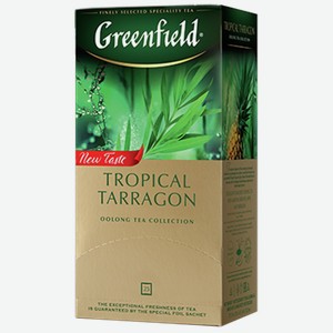 Чай ГРИНФИЛД зеленый, Тропикал Таррагон, 25шт