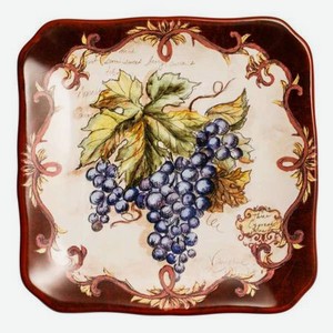 Тарелка пирожковая Certified International виноделие синий виноград 15 см
