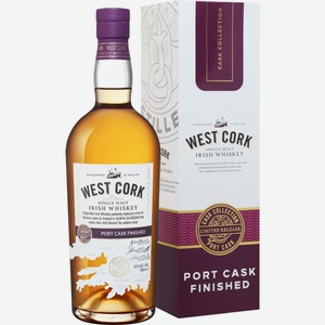 Виски West Cork Port Cask Finished в подарочной упаковке, 0.7л