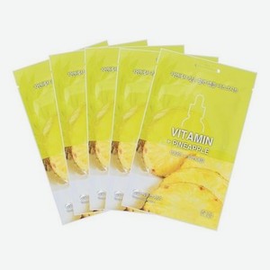Тканевая маска для лица Ampoule Essence Mask Sheet Vitamin + Pineapple 18мл: Маска 5шт