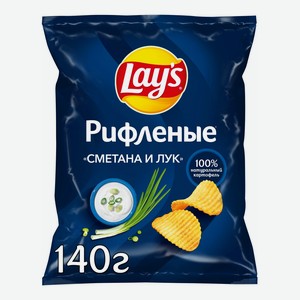 Чипсы картофельные Lay s сметана и лук 140 г