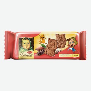Печенье Красный Октябрь Аленка сахарное глазированное с какао 200 г