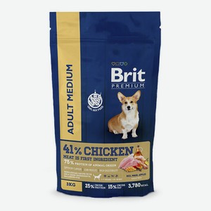 Сухой корм Brit для взрослых собак средних пород 3 кг