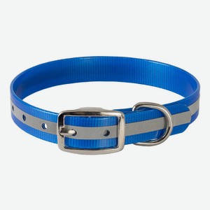 Ошейник для собак Каскад со светоотражающей полосой синий 30-40 см