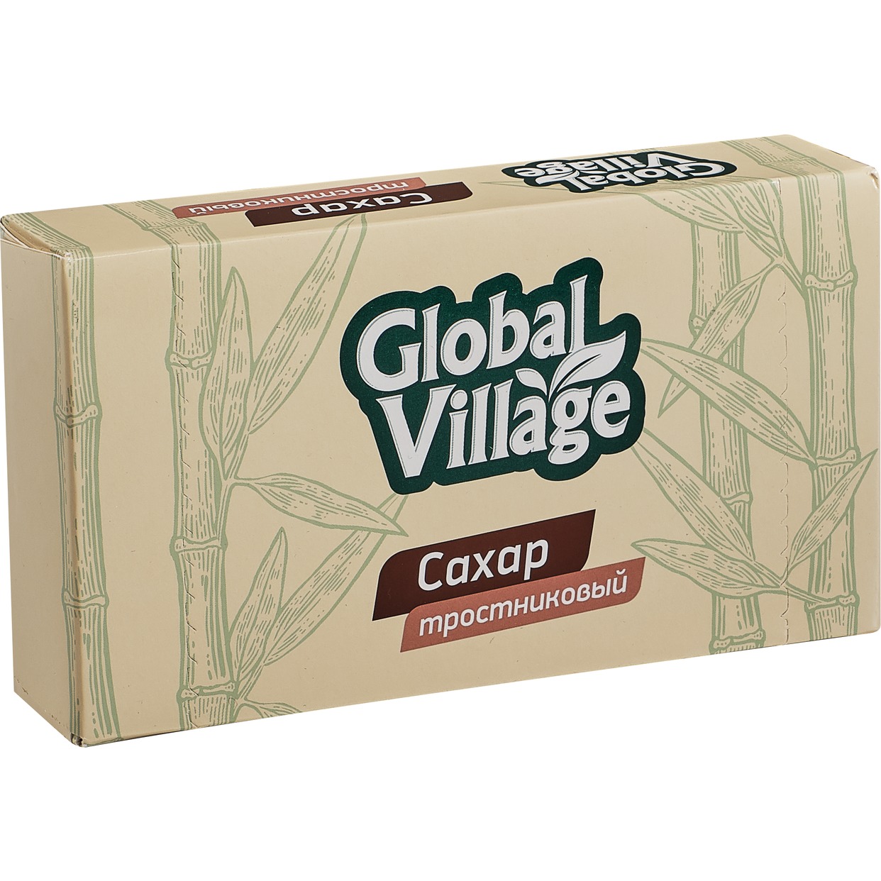 Сахар Global Village тростниковый кусковой нерафинированный, 500 г