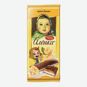 Шоколад Алёнка молочный с начинкой крем-банан, 87 г