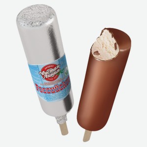 БЗМЖ Мороженое Чистая линия Российское в молочном шоколаде 80г