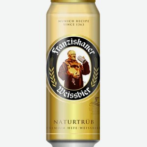 Пиво Franziskaner Hefe-Weissbier 5%, 0,45 л