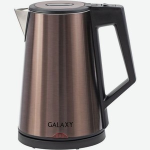 Чайник электрический GALAXY GL 0320, 2000Вт, бронзовый и черный