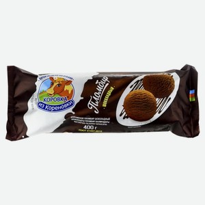Мороженое Коровка из Кореновки пломбир с шоколадной крошкой, 400г
