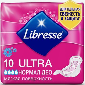 Libresse Прокладки Ultra Normal, Мягкая поверхность, 10 шт