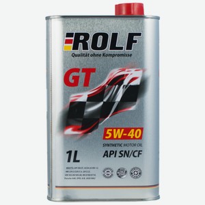 Масло моторное Rolf GT 5W40 синтетическое, 1л