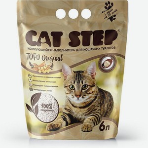 Наполнитель для кошачьих туалетов Cat Step Tofu Original, 6 л