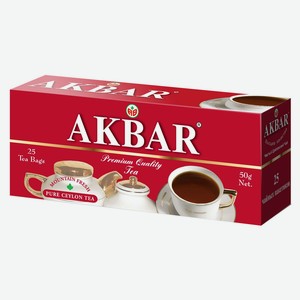 Чай черный Akbar Mountain Fresh в пакетиках, 25 шт
