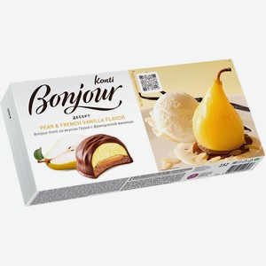 Десерт Bonjour со вкусом Груша с французской ванилью 232г Konti
