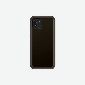 Чехол (клип-кейс) Samsung Galaxy A03 Soft Clear Cover черный (EF-QA035TBEGRU)