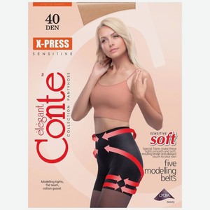 Колготки женские Conte X-Press, 40 den, цвет черный, размер 5