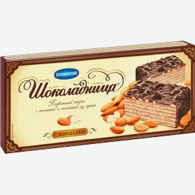 Торт вафельный  Шоколадница  с миндалем, 230 г