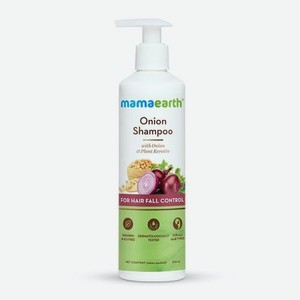 Шампунь для волос Mamaearth Onion & Plant Keratin, ускорение роста и против выпадения волос, 250 мл