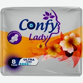 Confy Lady прокладки женские гигиенические ULTRA LONG 8шт