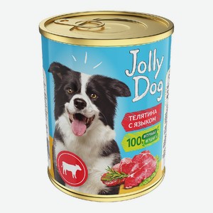 Влажный корм Зоогурман Jolly Dog телятина с языком для собак 350 г