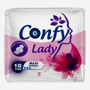 Прокладки женские гигиенические Confy Lady Maxi Normal с крылышками 10 шт