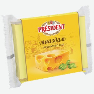Сыр мааздам МАСТЕР БУТЕРБРОДА, Президент, 40%, 150г