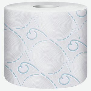 Туалетная бумага Zewa Deluxe Белая, 3 слоя, 8 рулонов