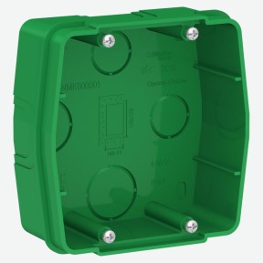 Коробка монтаж для силовых розеток зелен Schneider Electric