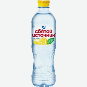 Вода питьевая  Святой источник  негазированная со вкусом Лимона, 0,5л