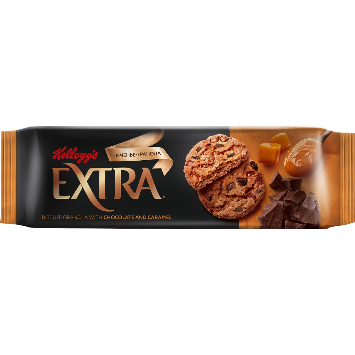 Печенье-гранола Extra сдобное с шоколадом и карамелью 150 г