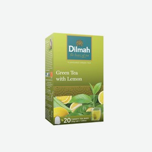 Чай зеленый Dilmah лимон 20пак