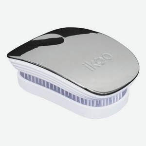 Расческа для волос в металлическом корпусе Pocket White Metallic (мини-версия): Oyster