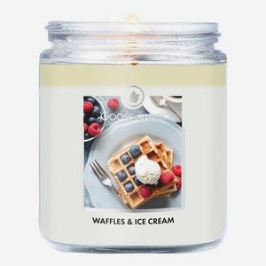 Ароматическая свеча Waffles & Ice Cream (Вафли и мороженое): свеча 198г