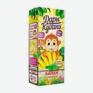 Нектар Банановый С Мякотью Дары Кубани Для Детей 200мл