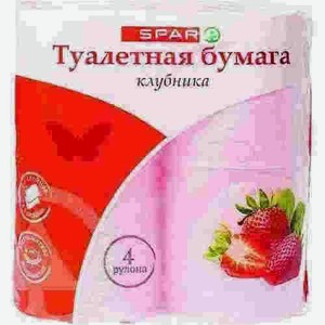 Туaлетная Бумага Spar Клубника 2 Слоя 4шт