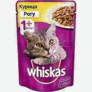 Корм Влажный Для Кошек Whiskas Рагу Курица 75г