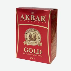 Чай черный Akbar Gold листовой 250г