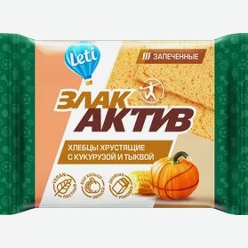 Хлебцы хрустящие ЗлакАктив с кукурузой и тыквой, 60 г