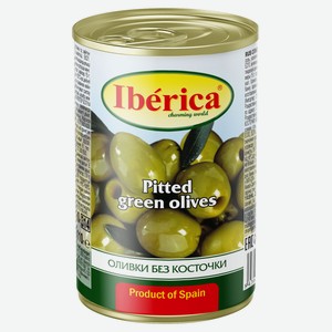 Оливки зеленые Iberica без косточки, 420 г