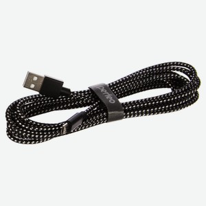 Кабель USB 2,0 microusb Perfeo черно-белый, 3 м