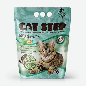Наполнитель для кошачьего туалета Cat Step Tofu Green Tea комкующийся, 6 л