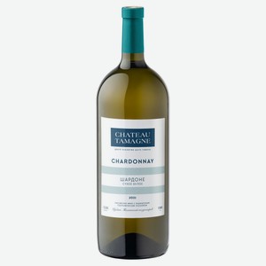 Вино «Шато Тамань» Chardonnay белое сухое Россия, 1,5 л