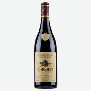 Вино Monteraponi Toscana Rosso Riserva Baron  Ugo красное сухое Италия, 0,75 л