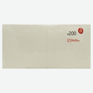 Салфетки бумажные Actuel 2-слойные с тиснением, 200 шт