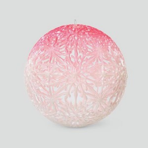 Шар новогодний Acro бело-розовый 20 см