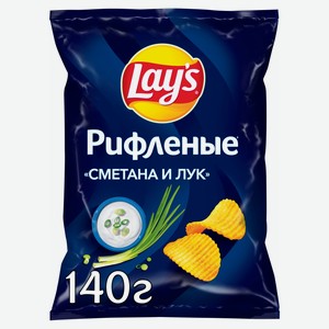 Чипсы картофельные Lay s со вкусом сметаны и лука, 140 г