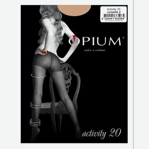 Колготки OPIUM Activity 20den noisette - Черный, Без дизайна, 2
